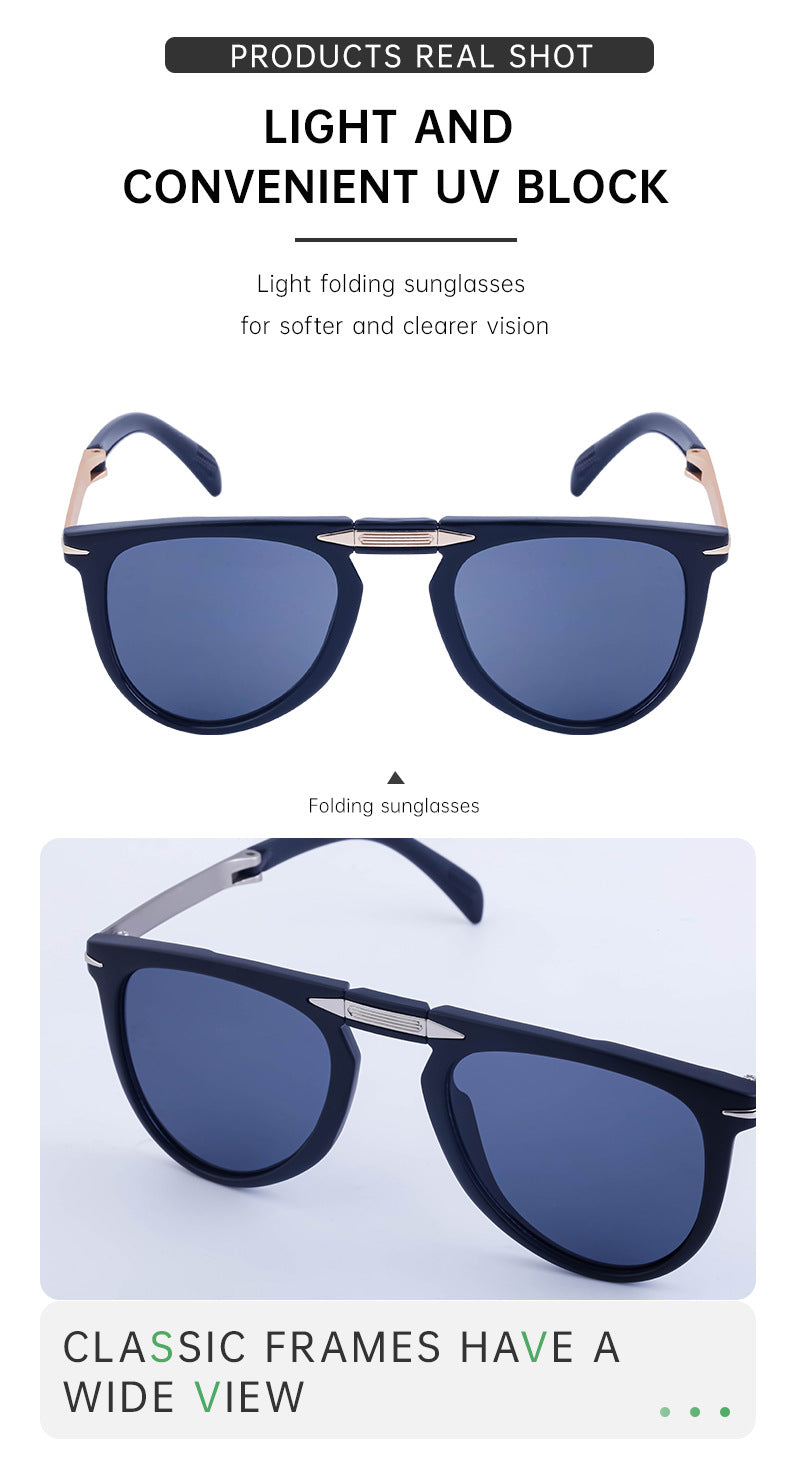 Vintage Polarized Folding Glasses Trendy Fashion Sunglasses Men's Aviator Glasses Wholesale Fishing Sunglasses shades