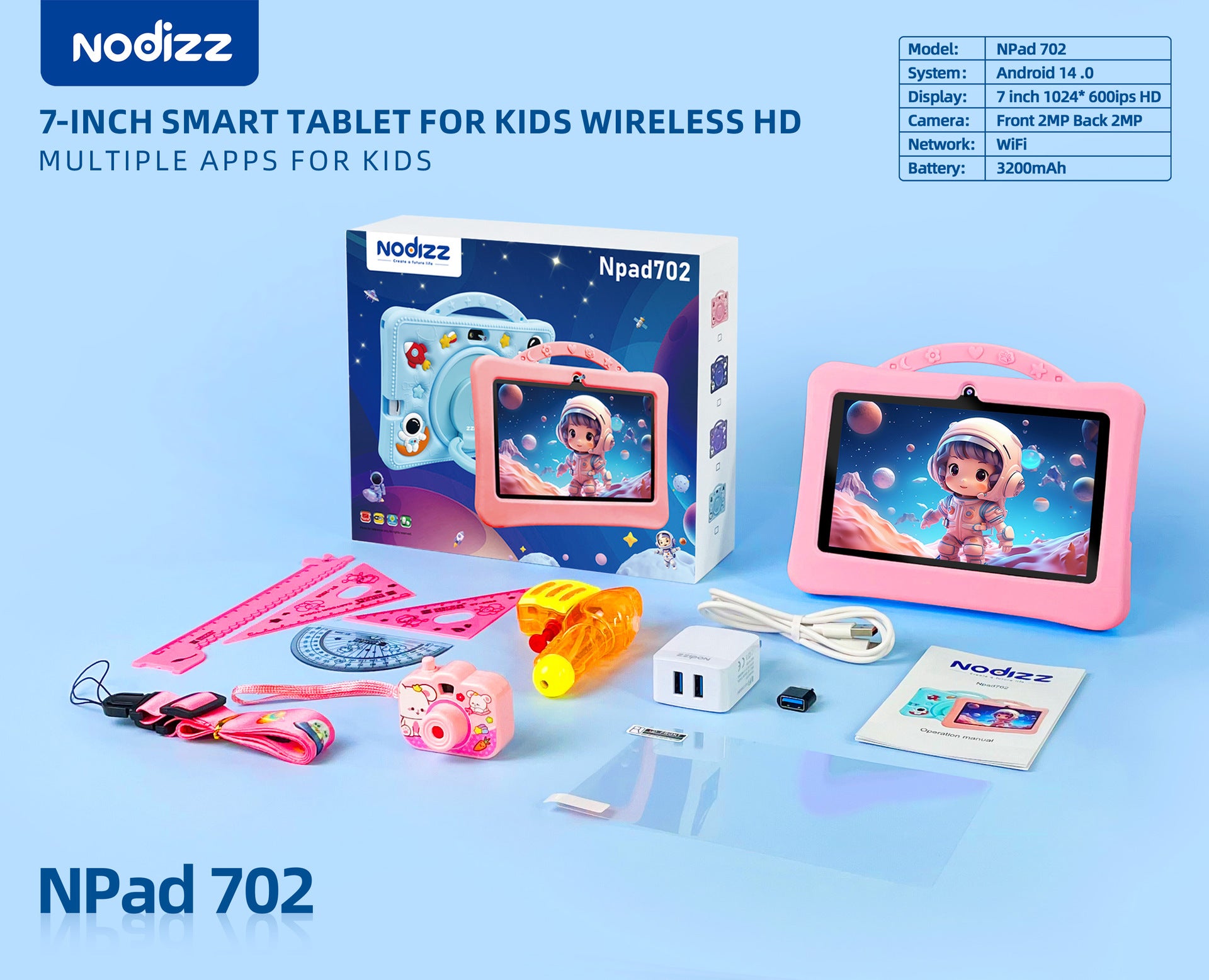 Npad702Children's Tablet Computer WiFi Cellular Network Google Store APP Download Children's Toy Family Bucket