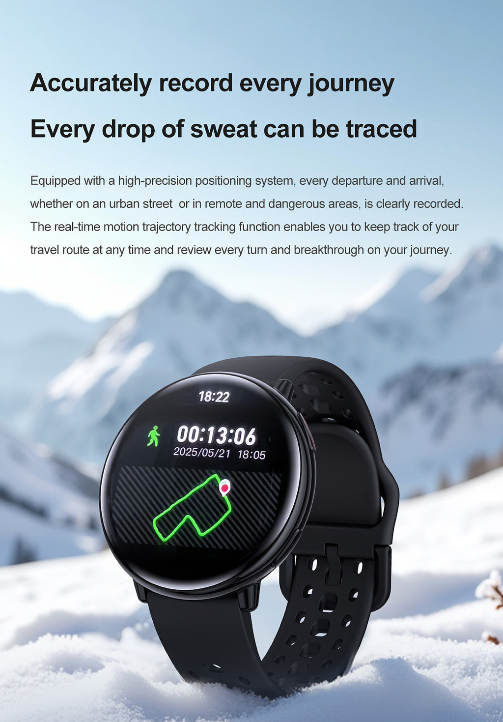 HD21Smart Watch Bluetooth Call Heart Rate Pedometer Sleep Monitoring Deep Waterproof GPS Beidou Positioning Track