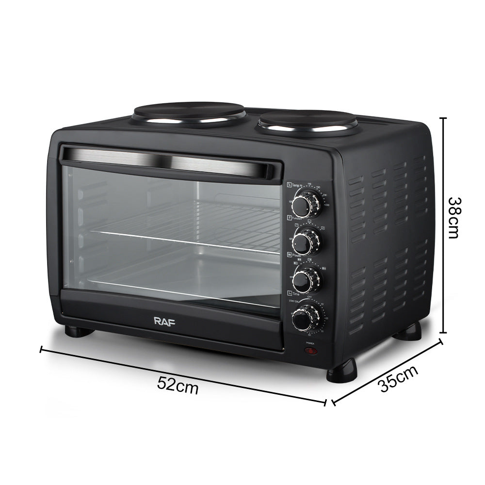 RAF European Standard 2-in-1 Multifunctional Electric Oven Household Kitchen Appliance for Baking Cakes and Stir-frying55L