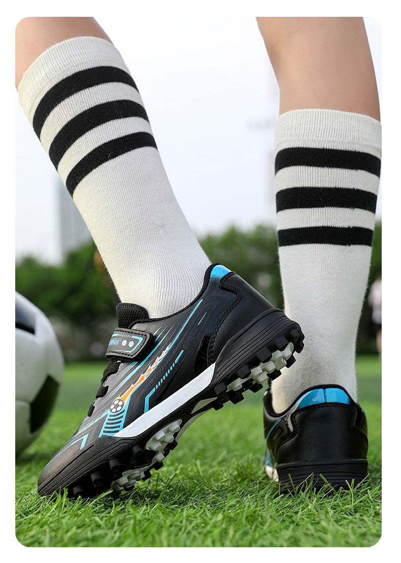 Professional Boys' Lightweight Breathable Training Shoes with Velcro for Primary and Secondary School Students2025Fashion Trendy Short Spike Sneakers