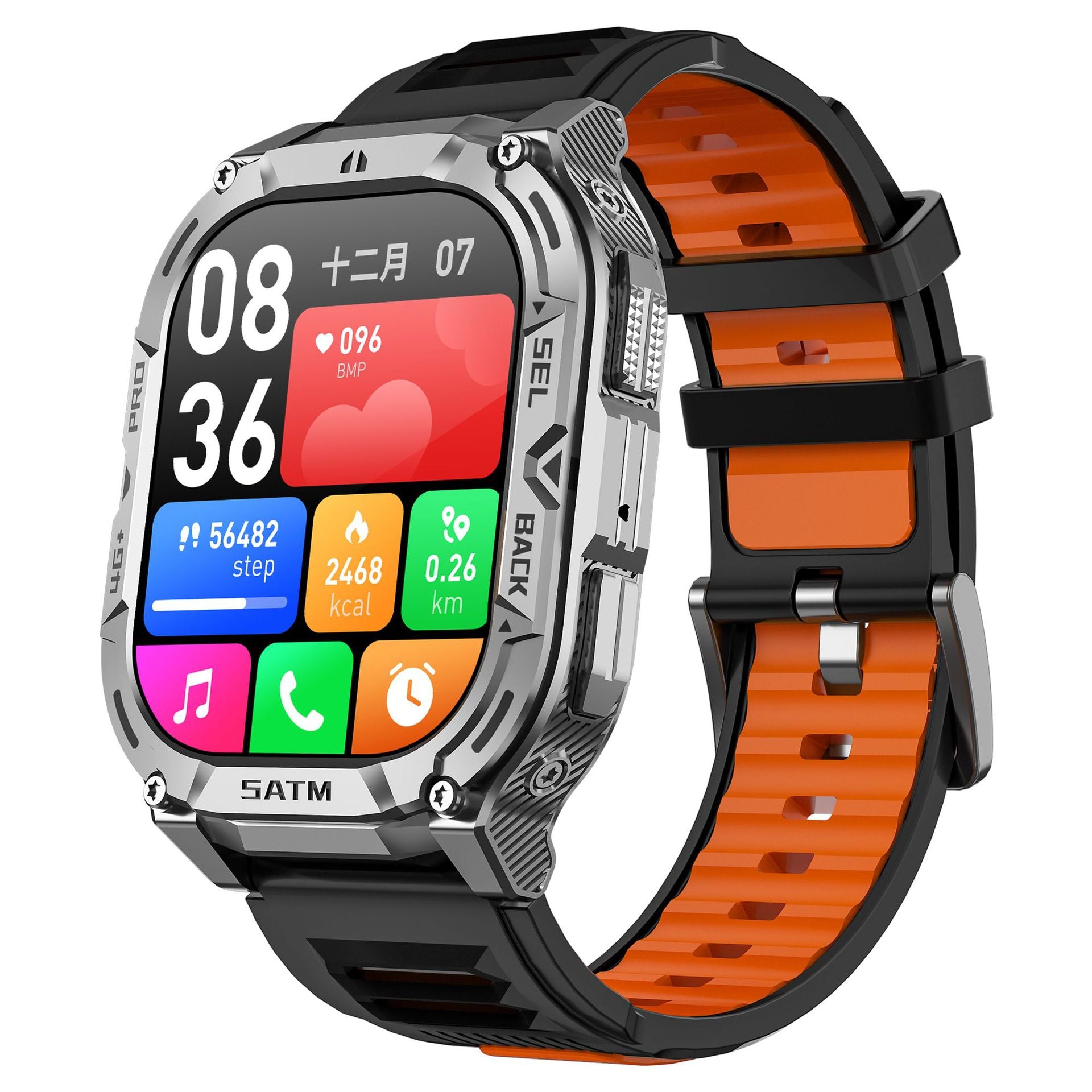 B25Smart Watch5G All-Network Compatible Google Store APP Download True Step Count Heart Rate Front Camera Sports Waterproof Shockproof