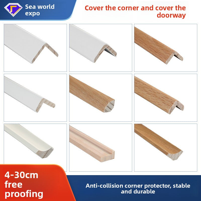 Corner trim for living room, edge protection for wall corners, anti-collision protective strip, decorative trim for doorway, solid wood corner guard strip