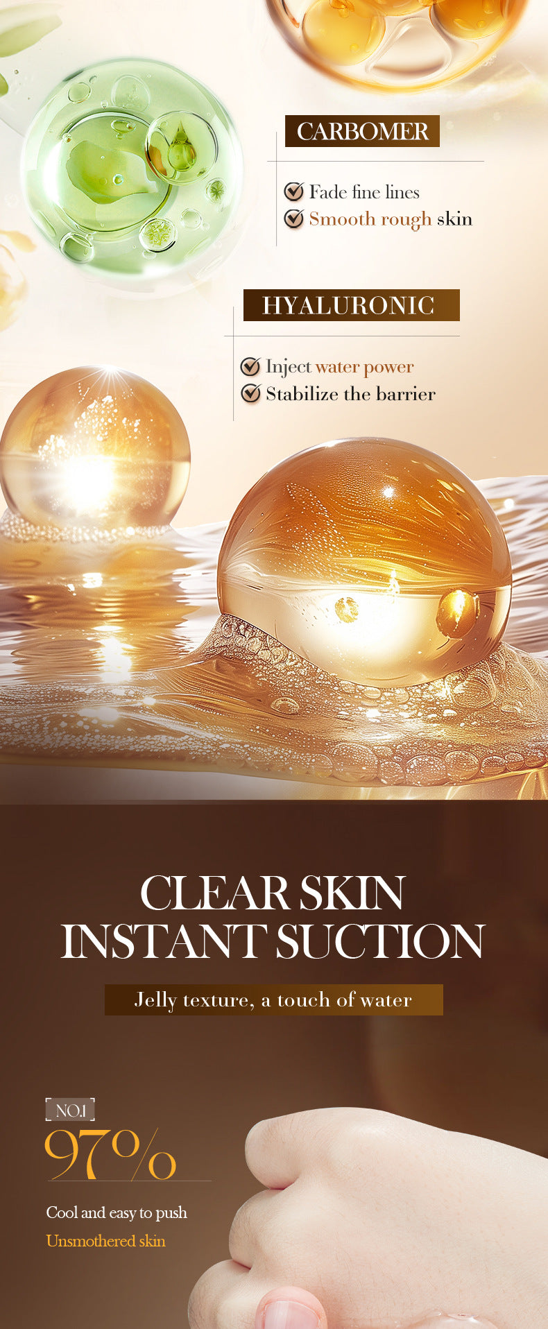 Hyaluronic Acid Hydrating Moisturizing Serum SADOER Skin rejuvenation and moisturizing essence liquid cross-border wholesale