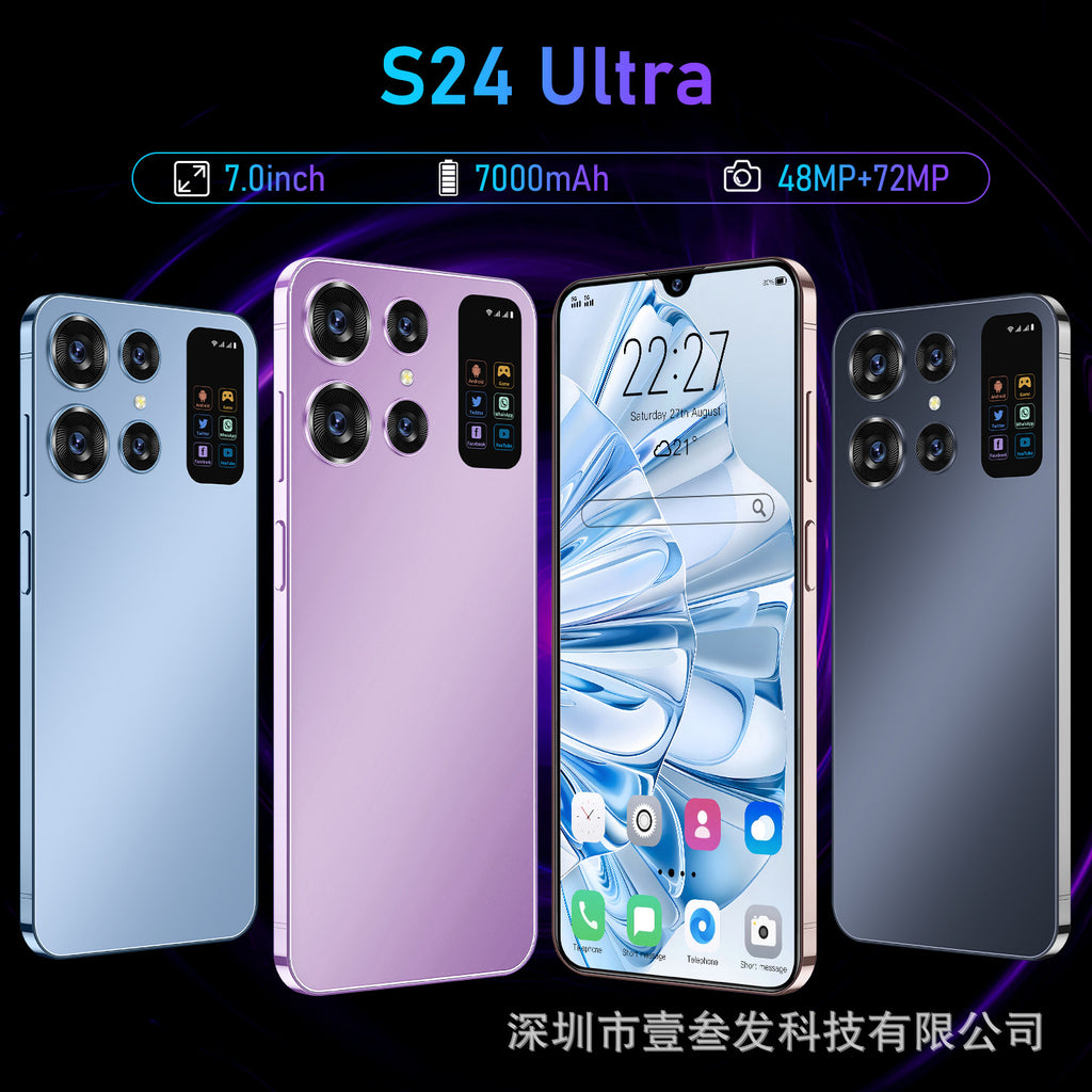 S24 Ultra Popular2+16G 7.0Inch5G All-in-One Factory New Smartphone
