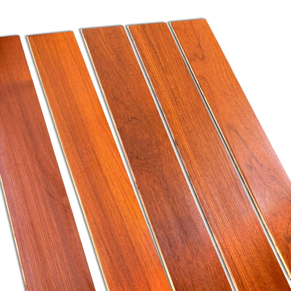 Custom ENF Certified AB Grade Solid Wood Teak Click Lock Multilayer Engineered Wood Flooring for Outdoor & Park Use
