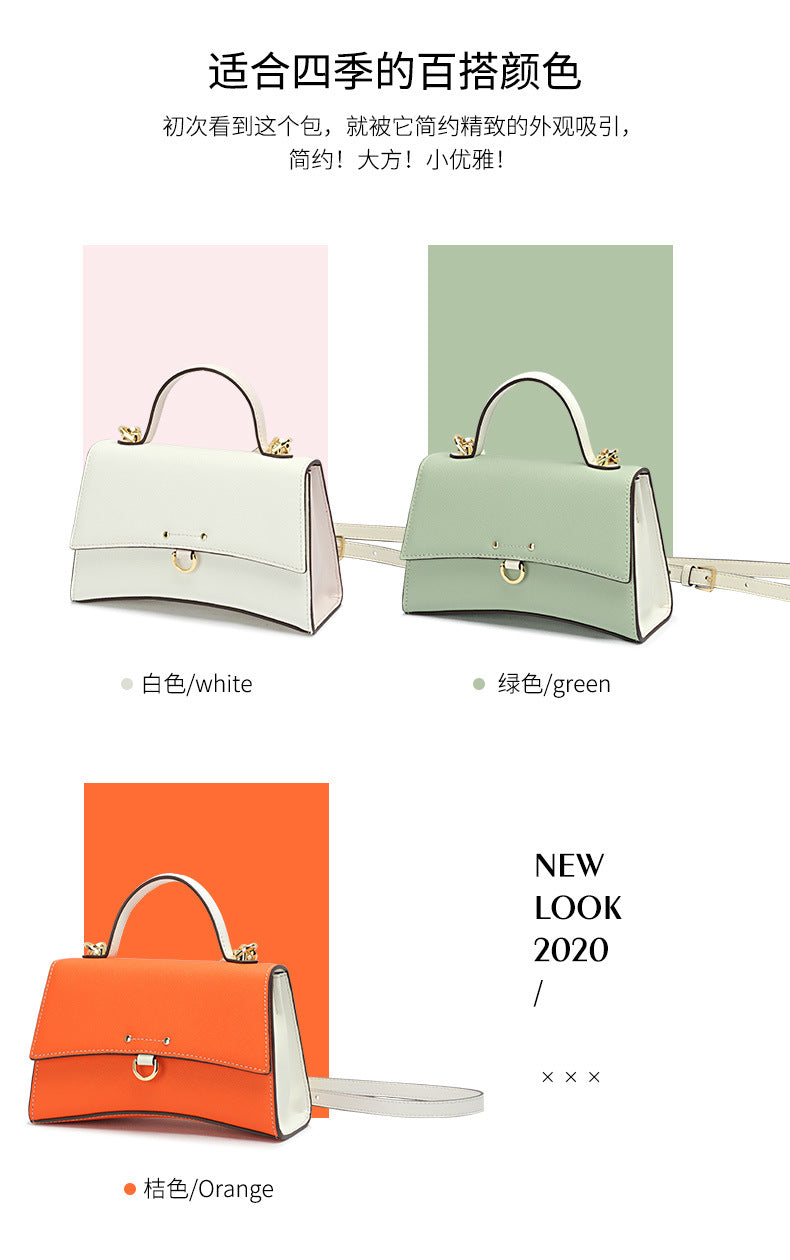 New Summer Korean Fashion Simple Kelly Bag Women's Single Shoulder Crossbody Small Bag Elegant Personality Small Square Bag