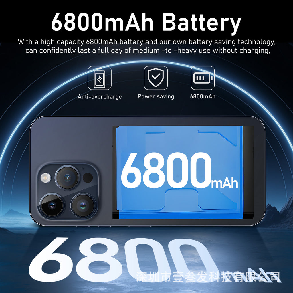 New Mobile Phone I15 ProMax Lingdong Island4+64G 6.5Inch Large Screen 4G Octa-Core Factory