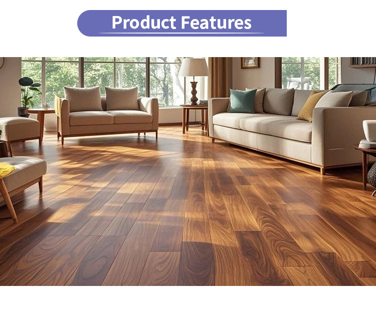 High Quality 14mm Three-Layer Padauk Wood Flooring UV Coated Natural Veneer Surface Stable for Outdoor Modern Interiors