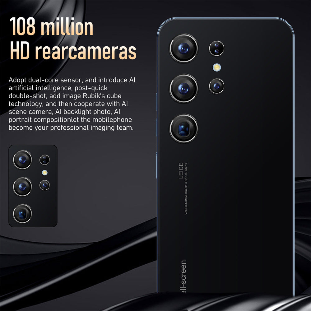 Mobile Phone Inch Straight Board Large Battery1TB Android13System European and American Version16+1TS23Ultra Large Battery Long Battery Life