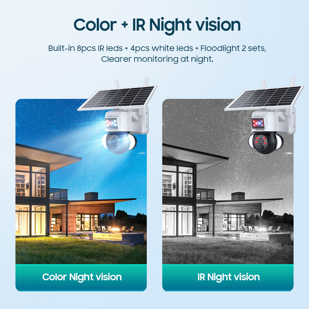 Factory direct sales solar low-power garden camera outdoor alarm surveillance camera40010,000 Pixels