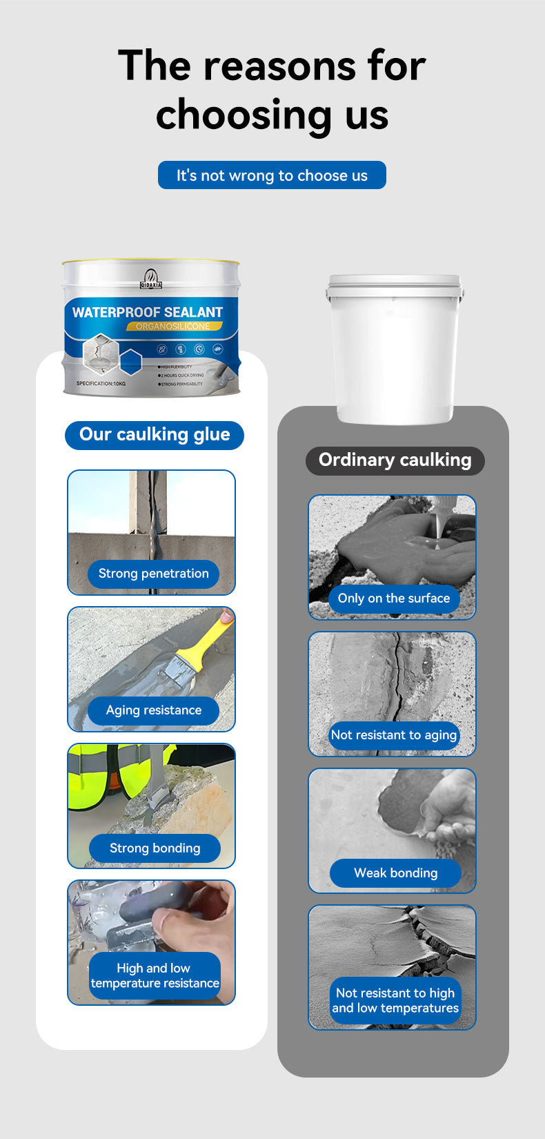 Quick-Drying Grout Sealant for Floor and Wall Gaps, Road, Flat House, and Roof Crack Waterproofing Sealant