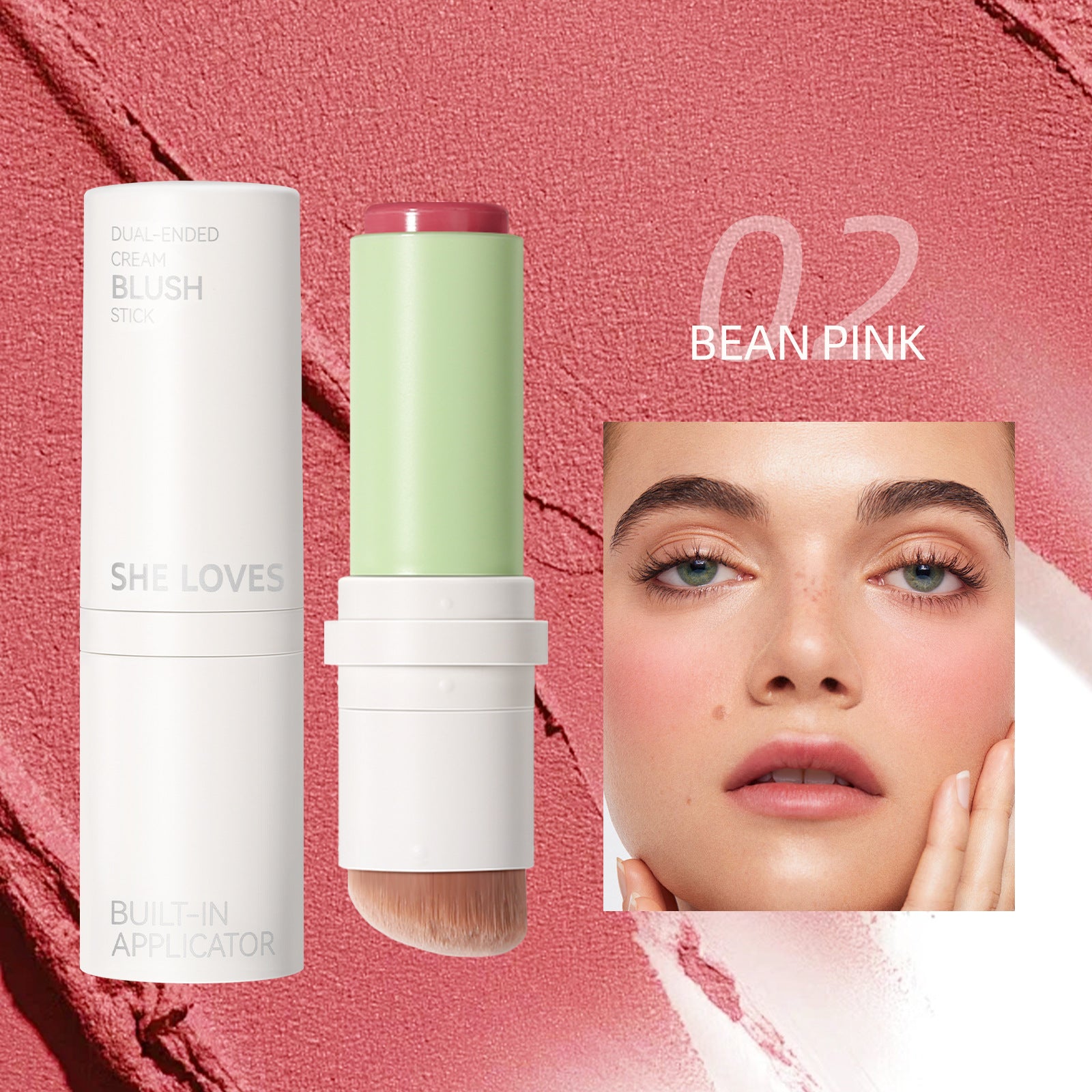 New Product sheloves Blush Stick Long-lasting Natural Color Cream Rouge Low Saturation Expanding Color Makeup