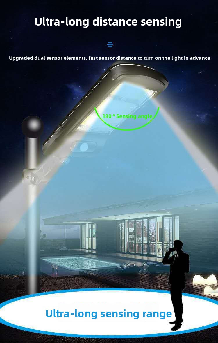 Specially designed for outdoor use120COB Solar Human Body Sensing Street Light Outdoor Waterproof Wall Light LED Garden lamp