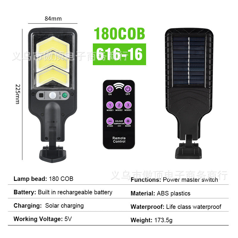 New Solar Street Light LED Outdoor lighting human body sensor garden light with remote control wall lamp Waterproof