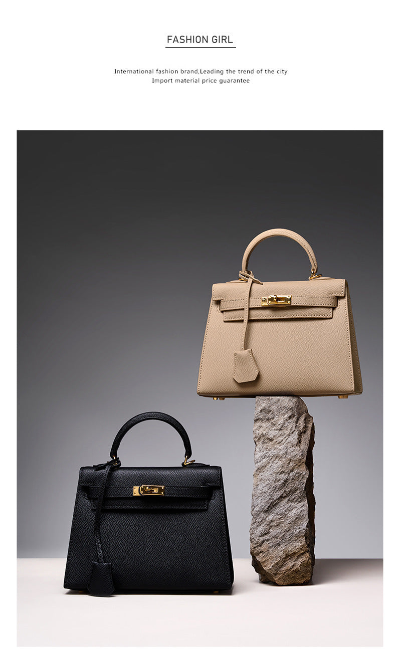 European and American Light Luxury Kelly Bag for Women, Niche Versatile Shoulder Fashion Women's Bag, Trendy Large Capacity Handbag and Crossbody Bag for Women