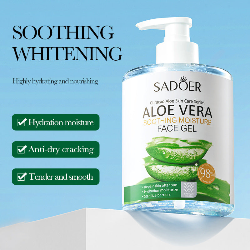 Aloe Vera Gel Aloe Vera Gel300g Large Capacity Hydrating Moisturizing Nourishing Cross-Border Foreign Trade Live Wholesale