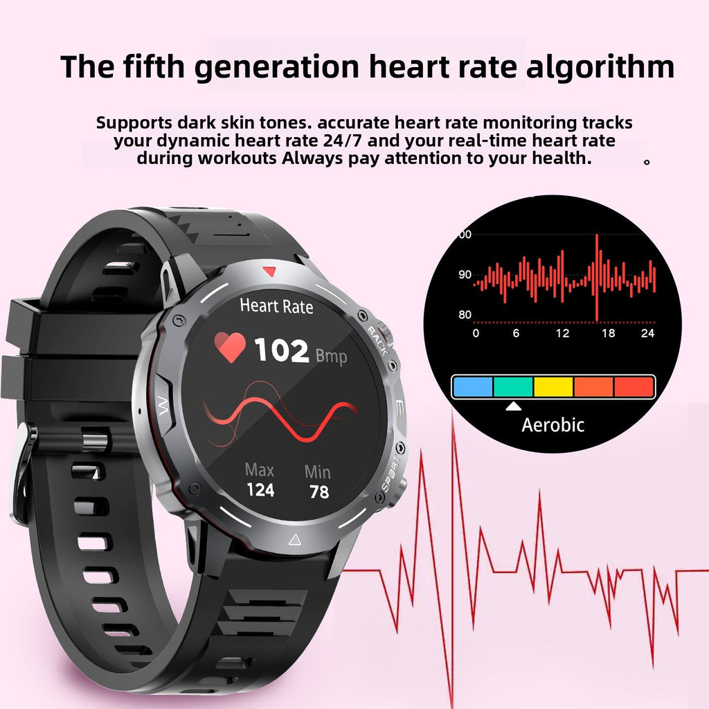 G102Smart Watch1.39inch Bluetooth Call Heart Rate Pedometer Sleep Monitoring Message Reminder Sports Waterproof Shockproof Dustproof