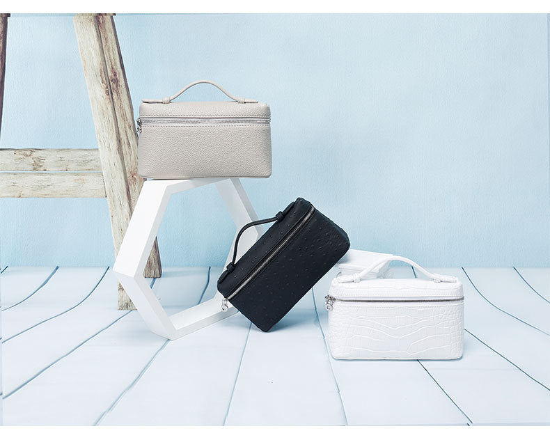 GIgi Same Style Women's Bag Niche Elegant Handheld Lunch Box Bag Women Simple Top Layer Cowhide Single Shoulder Crossbody Small Bag