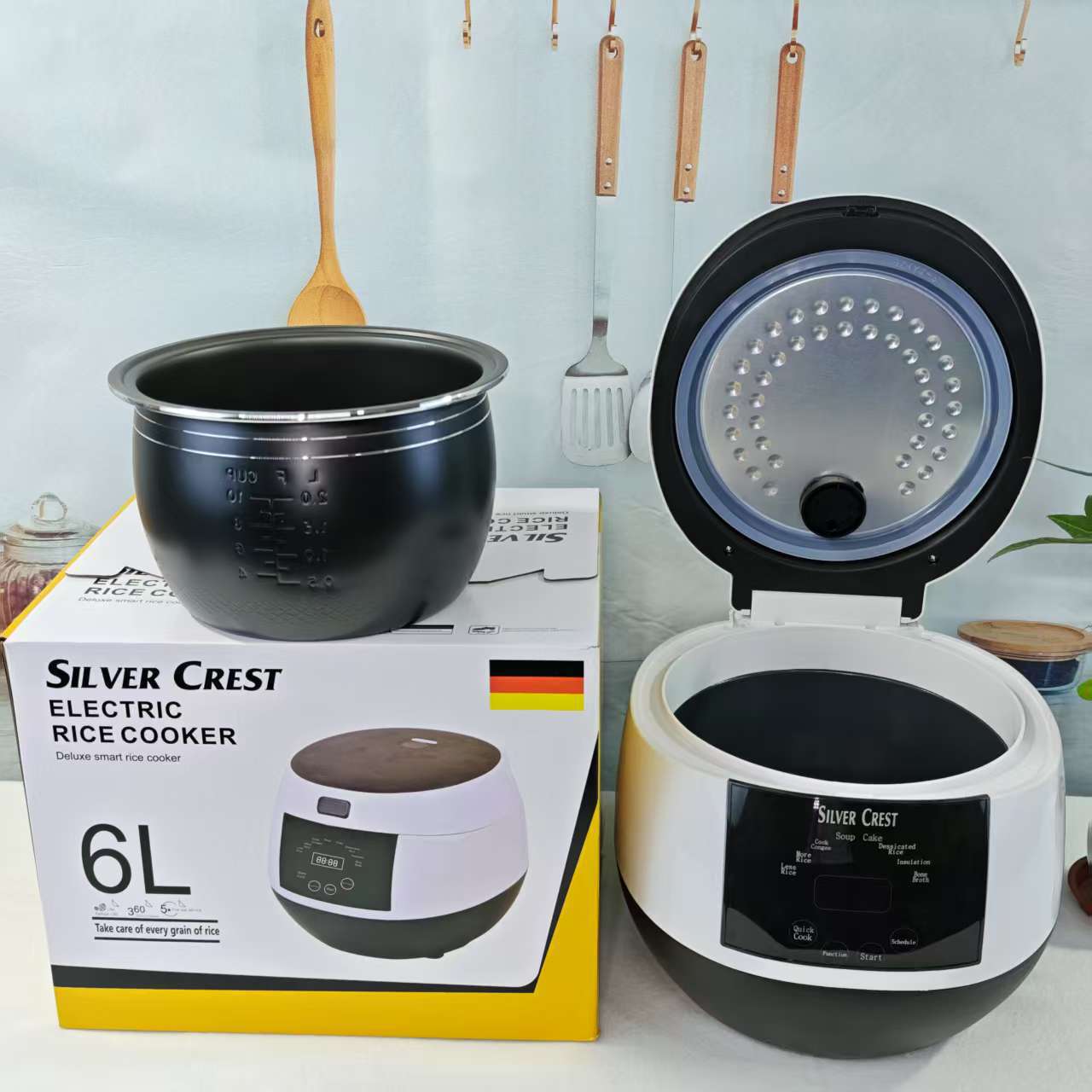 New Smart Touch Screen6L Electric Rice Cooker Household Multi-Functional Large Capacity Appointment Timed Rice Cooker Wholesale