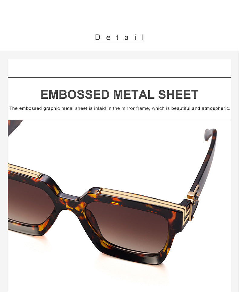 86229Small Frame Sunglasses for Women, European and American Style, Small Size, 0k Rich Man Same Style Sunglasses for Men, Trendy sunglasses