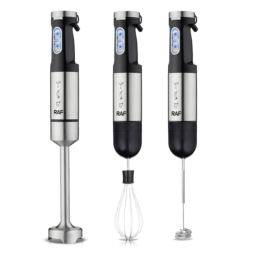 RAF European Standard Portable Household Food Blender 5-in-1 Electric Stainless Steel Cooking Stick Mixer363