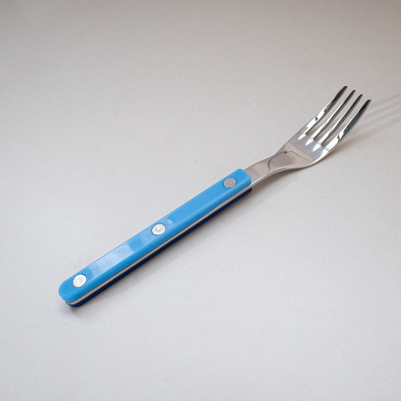 Color-Block Clip Handle Nail Dinnerware304Stainless Steel Tableware ins Nordic Style Spoon High Aesthetic6Set of Western Cutlery