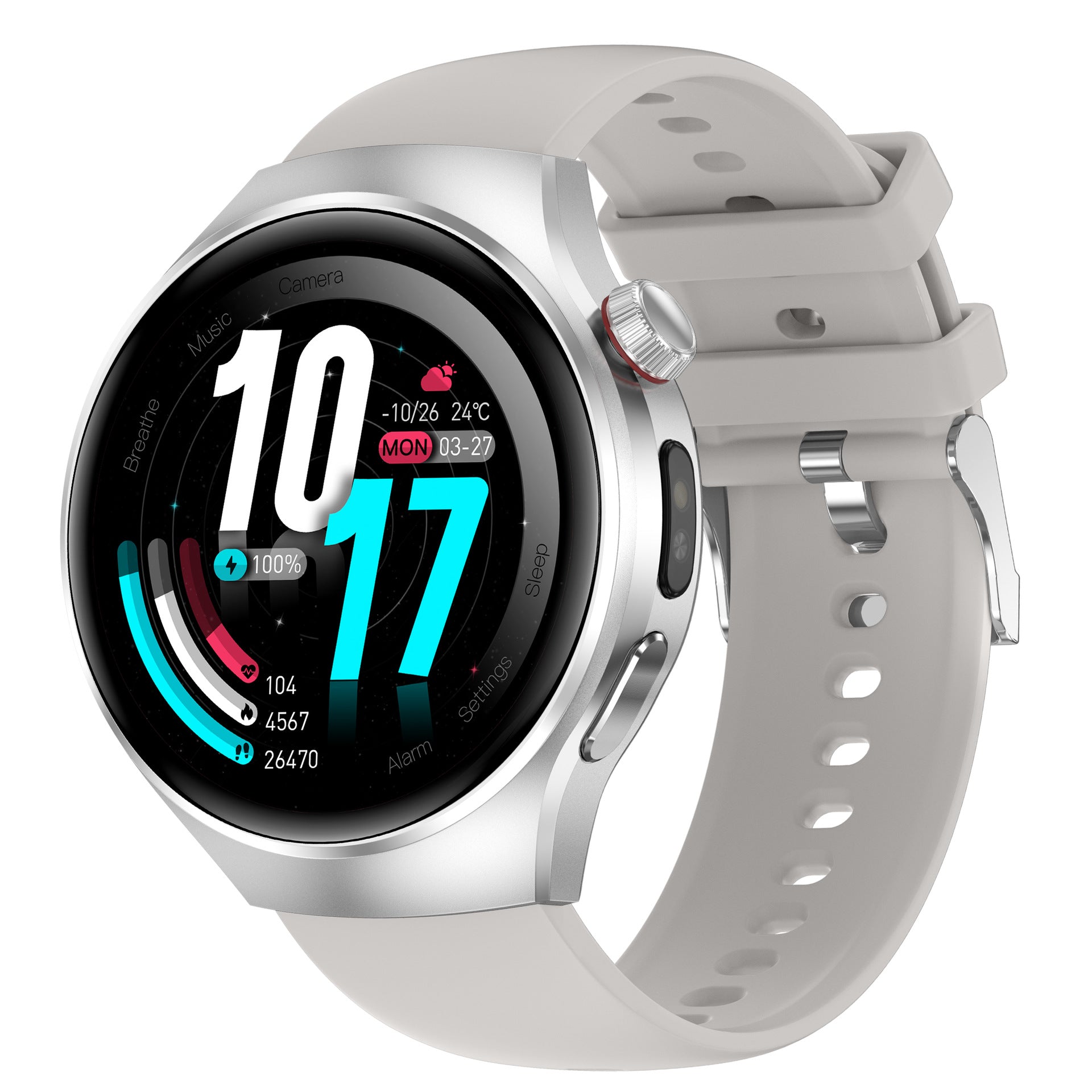 Watch5Smart Watch1.52inch Bluetooth Call Heart Rate Pedometer Sleep Monitor Waterproof Shockproof Dustproof Sports Flashlight