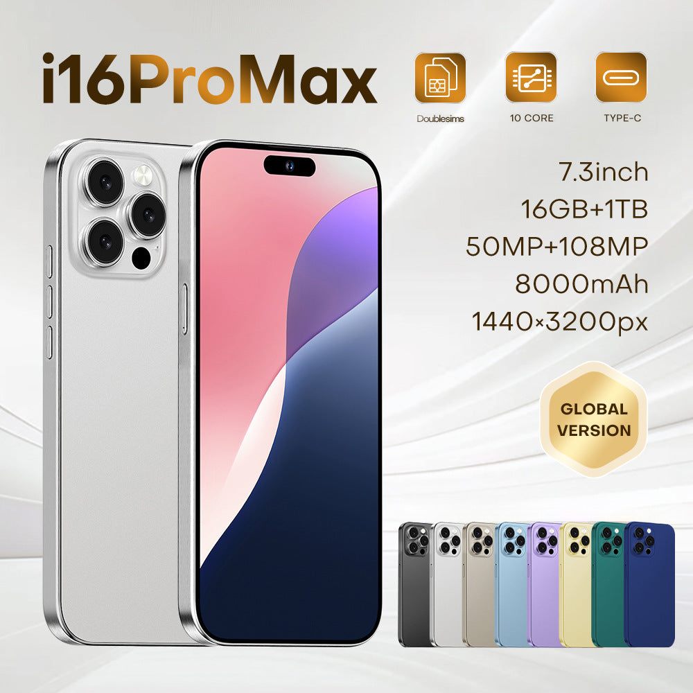 Hot Selling Mobile Phone List i16ProMAX2+16High-definition Large Screen In Stock16pro Smartphone