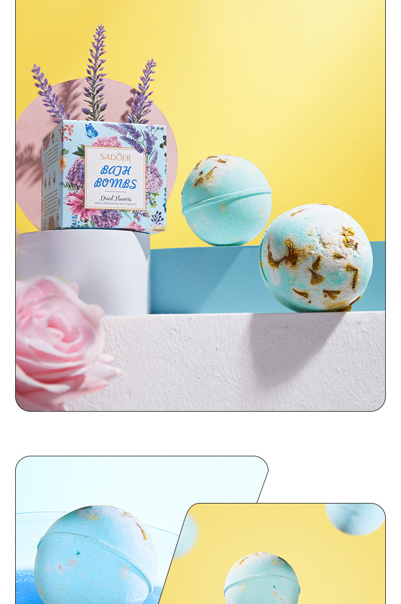 Dried Flower Explosive Bath Salt Ball100gSADOER Clean Fragrance Bath Ball  Wholesale