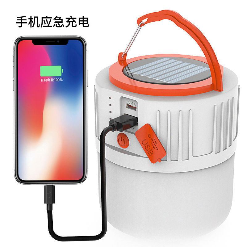 Outdoor Solar Rechargeable Bulb Tent Light Emergency Light Camping Light Household Power Outage Light with Remote Control