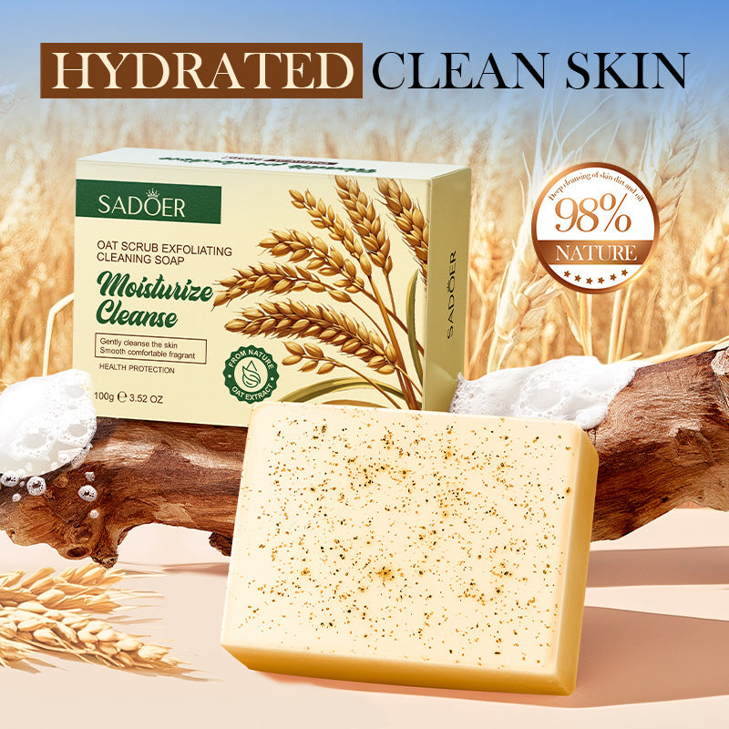 Oatmeal Scrub Soap100g Exfoliating Cleansing Soap Body Cleansing Handmade Soap Export Manufacturer Wholesale
