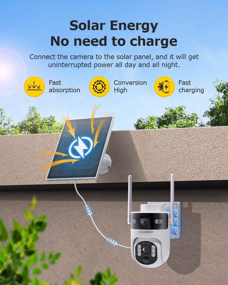 Exclusively for New Private Models4G Solar-powered Camera6MP HD Full Color Low Power Camera Night Vision