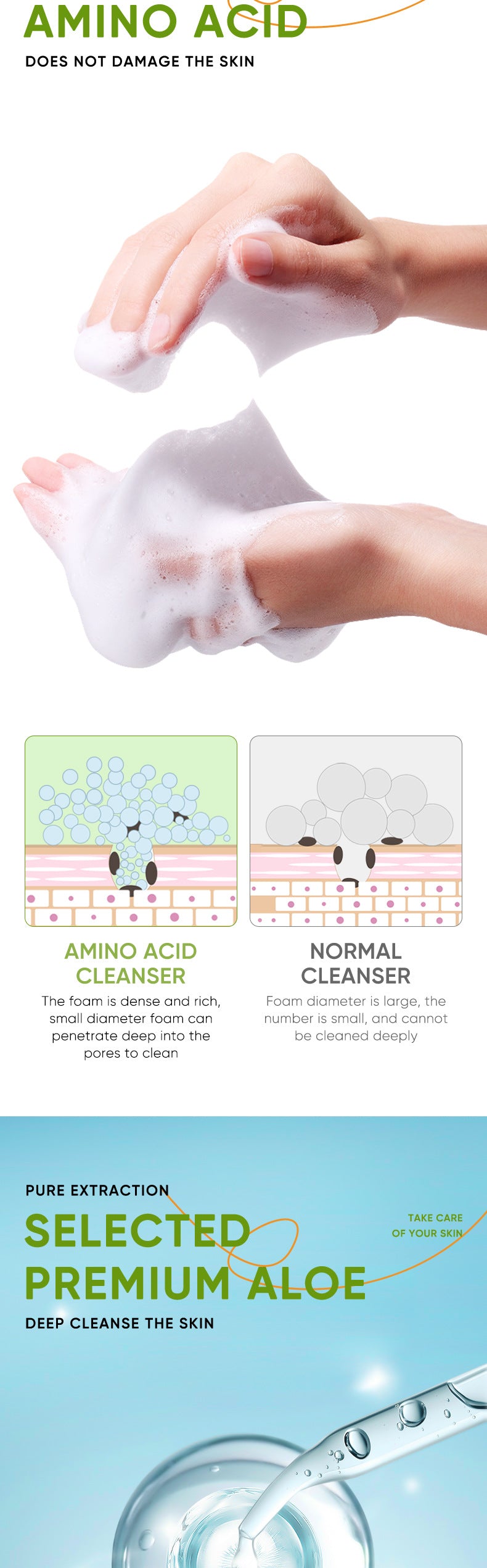 Aloe Vera Skincare Set SADOER Cleansing, hydrating, moisturizing, and nourishing  foreign trade manufacturer wholesale