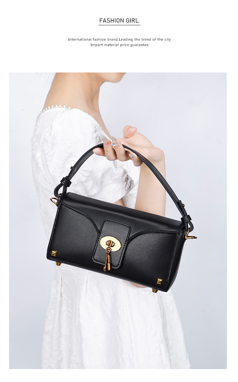 High-Quality Fashion Women's Bag Single Shoulder Bag Versatile Niche Crossbody Bag European and American Light Luxury Handbag Birthday Gift