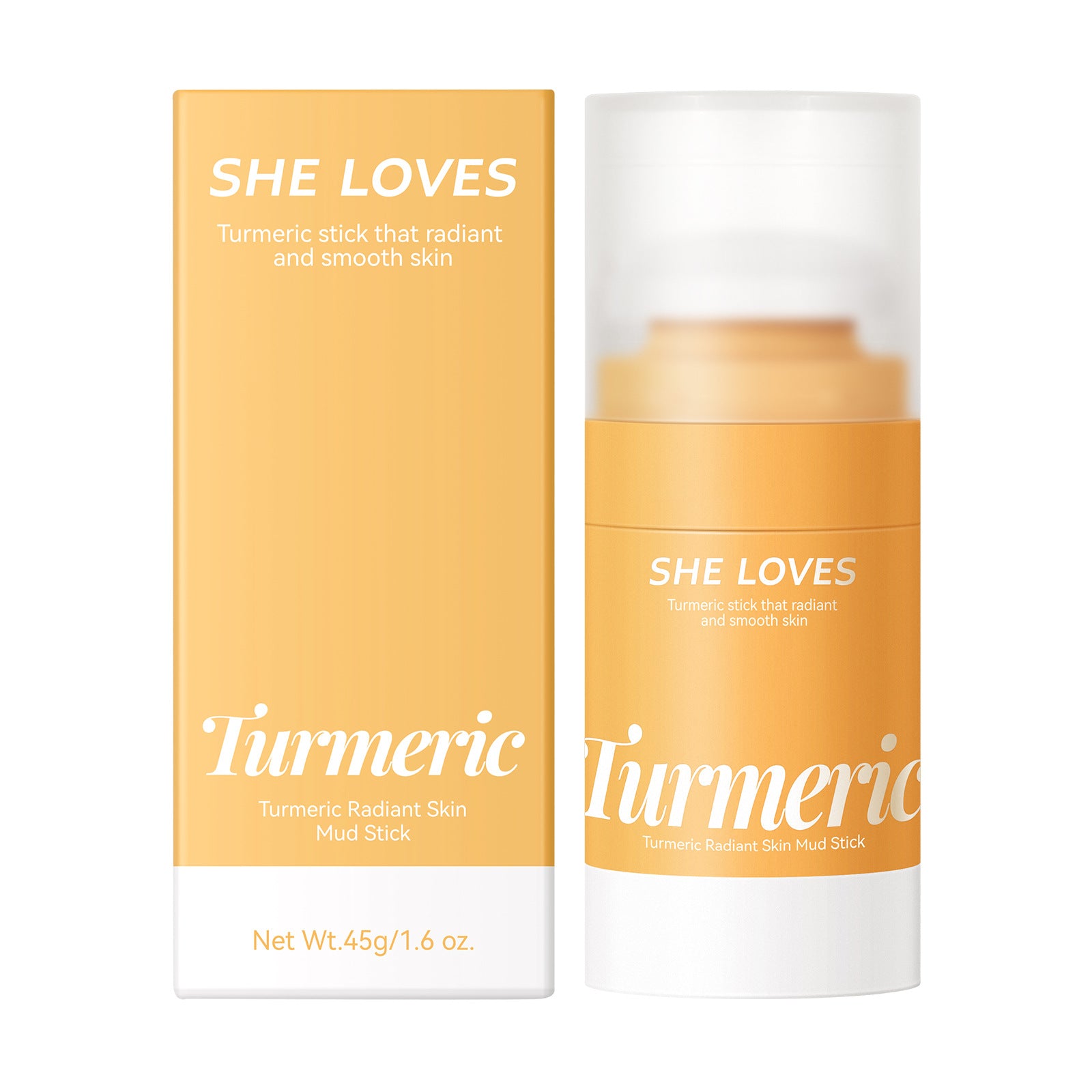 Exclusive Supply sheloves Turmeric Solid Mask Deep Cleansing Brightening Skin Color Oily Skin Smear Mud Mask Stick