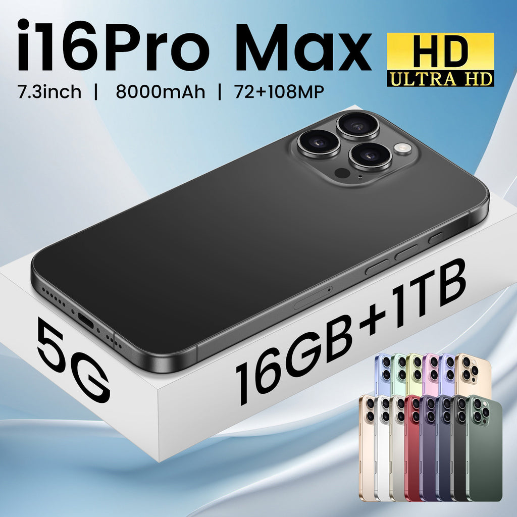 Hot-Selling Android Phone i16Pro Max Smartphone7.3Inch16+1T Factory Direct Sales of Mobile Phones