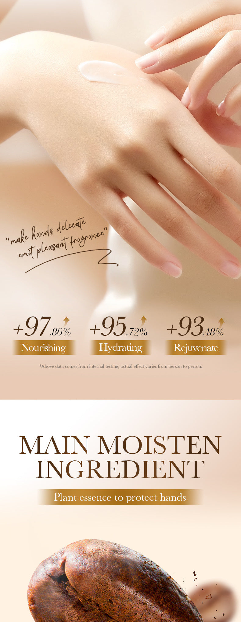 Coffee Vanilla Hand Cream SADOER Autumn and winter anti-chapped skin rejuvenating hand cream  wholesale