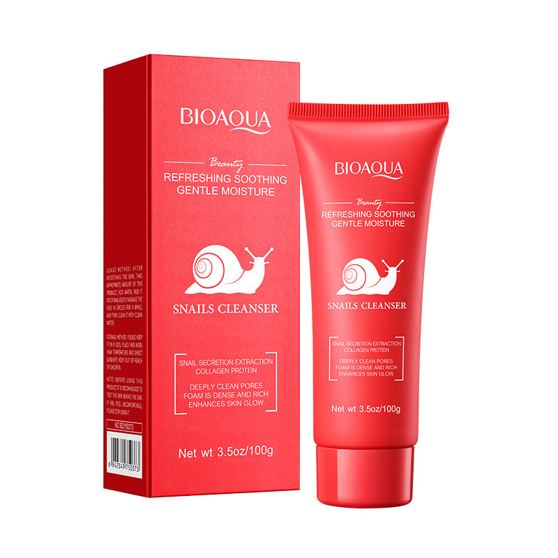 Snail Purifying Facial Cleanser BIOAOUA Moisturizing and cleansing facial cleanser cross-border foreign trade wholesale