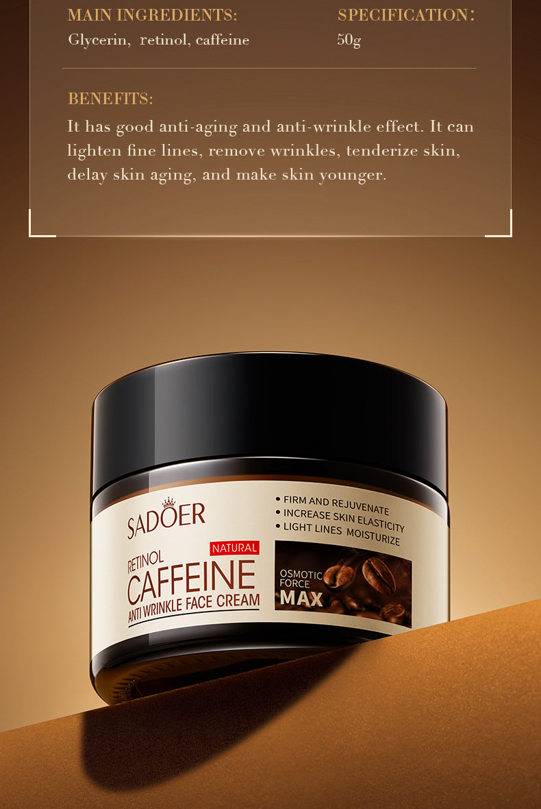 Retinol Caffeine Face Cream50g SADOER Hydrating Moisturizing Cream  Wholesale