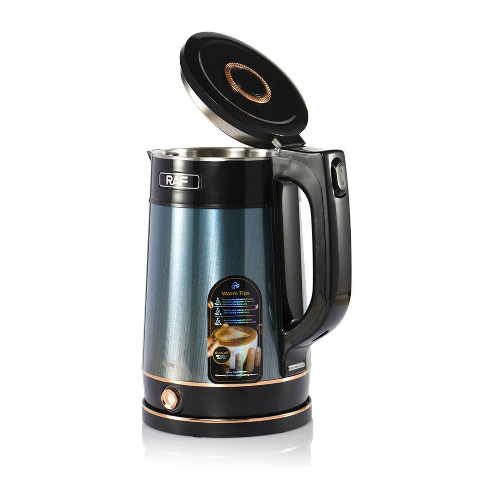 RAF European Standard High-Power Stainless Steel Anti-Dry-Burn Electric Kettle Fast Heating Long-lasting Insulation304Seamless Kettle2.5L