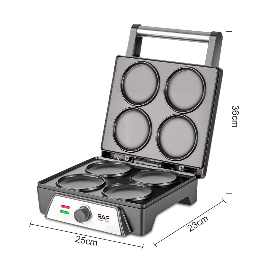 RAF European Standard Pancake Maker for Home Use, Multifunctional Sandwich Heater, Dorayaki Cookie Breakfast Machine R2520