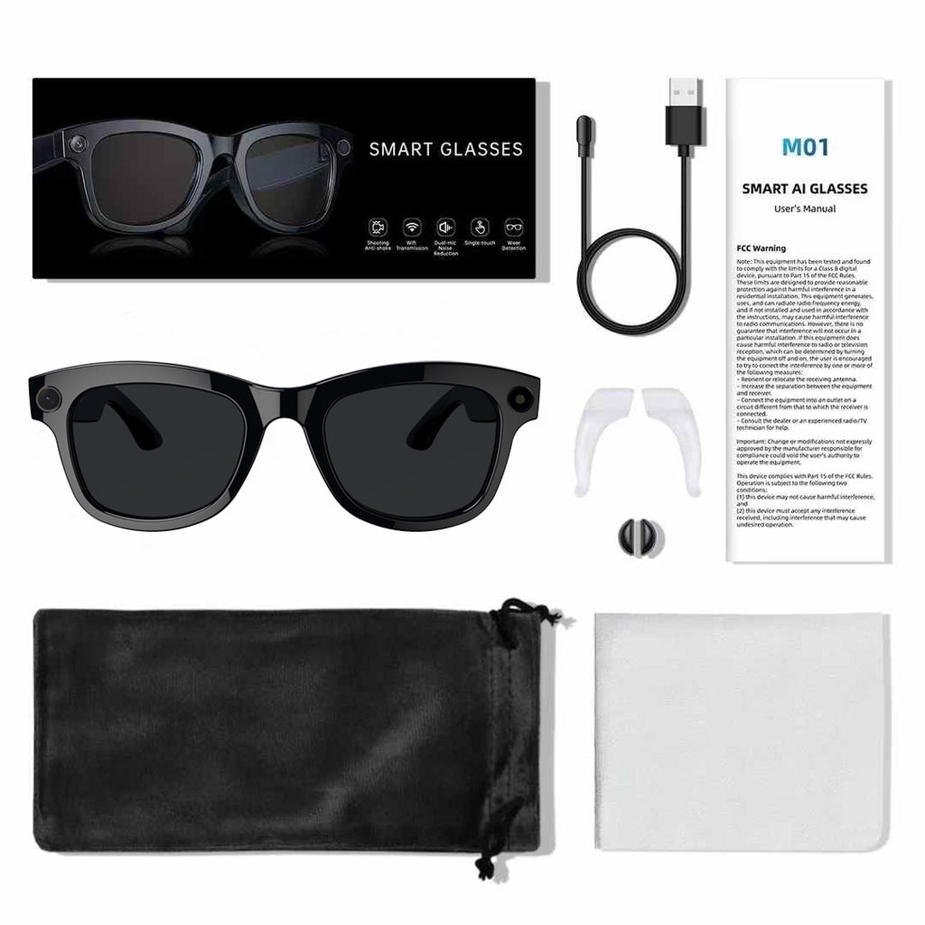 M01Smart Glasses800100 Megapixel Camera with Image Stabilization1200P Video Recording AI Simultaneous interpretation M01 Pro