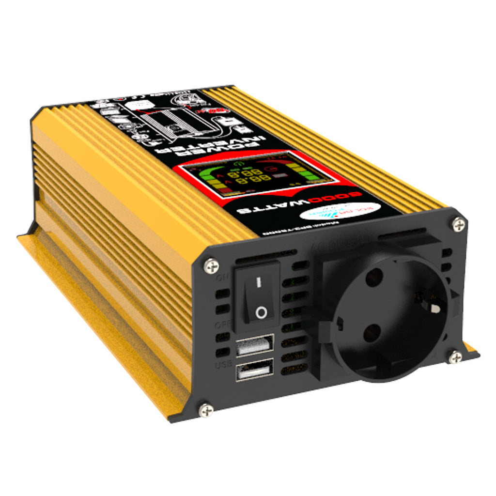 Export Car Inverter500W 12V Turn110V 220V Smart Display car inverter