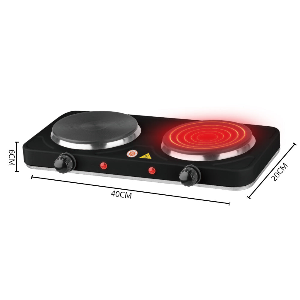 RAF European Standard Electric Stove Household Closed Electric Stove Insulation Double Burner Constant Temperature Universal Electric Stove R8020AB
