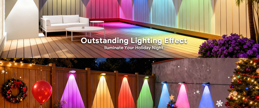 Bluetooth fence light RGBCW Iridescent Fence Light Wall Washer Light Fence Light Garden Light Waterproof Decorative Light