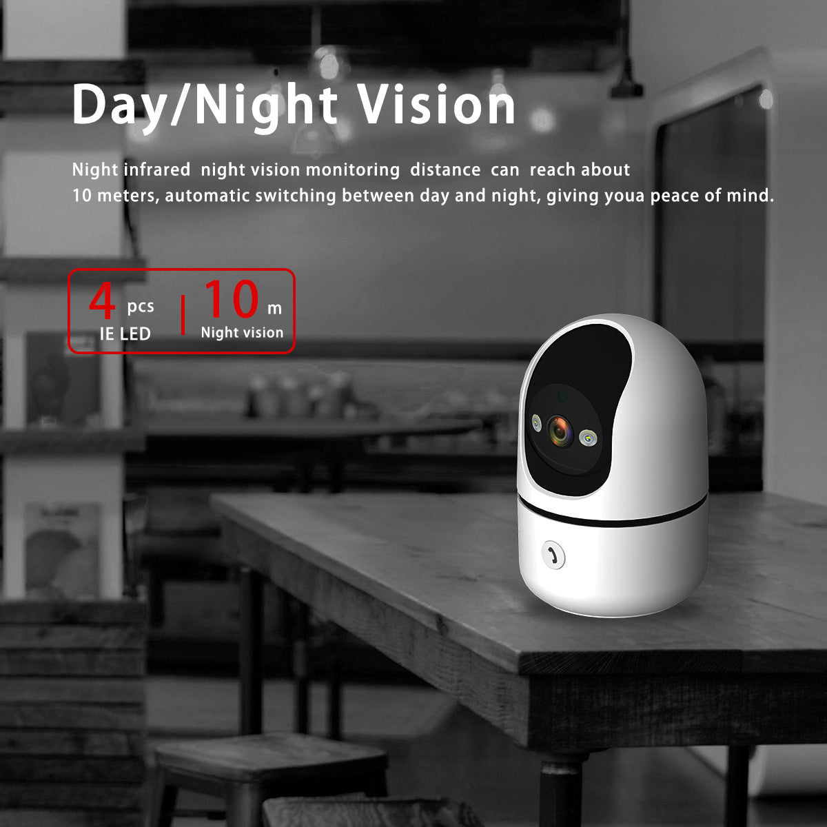 Indoor Wireless Network Camera One-Click Call360High Definition WiFi Camera surveillance night vision remote
