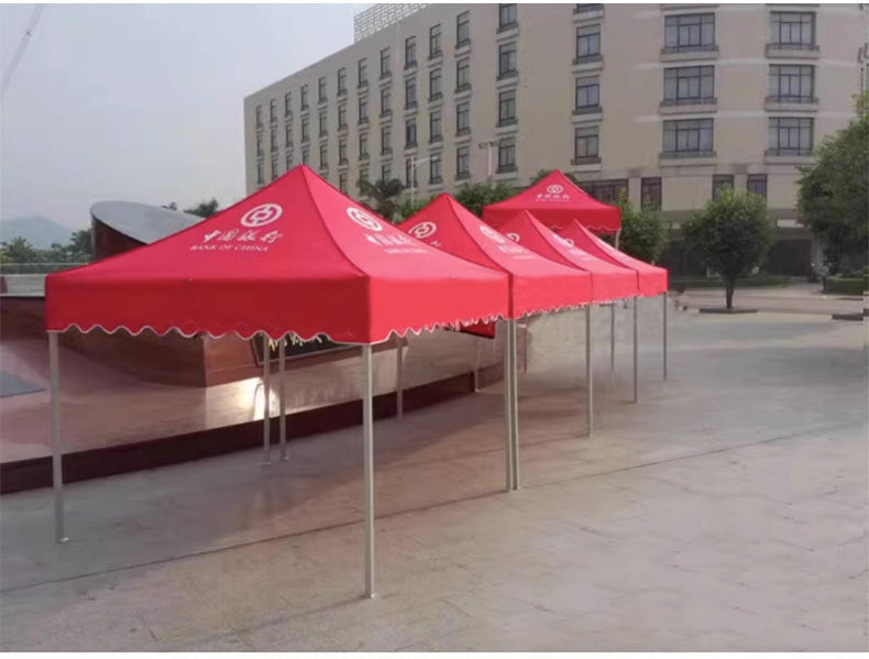 Outdoor Stall Four-legged Umbrella Four-corner Sunshade Large Umbrella Rainproof Shelter Market Exhibition Stall Aluminum Alloy Four-corner Tent