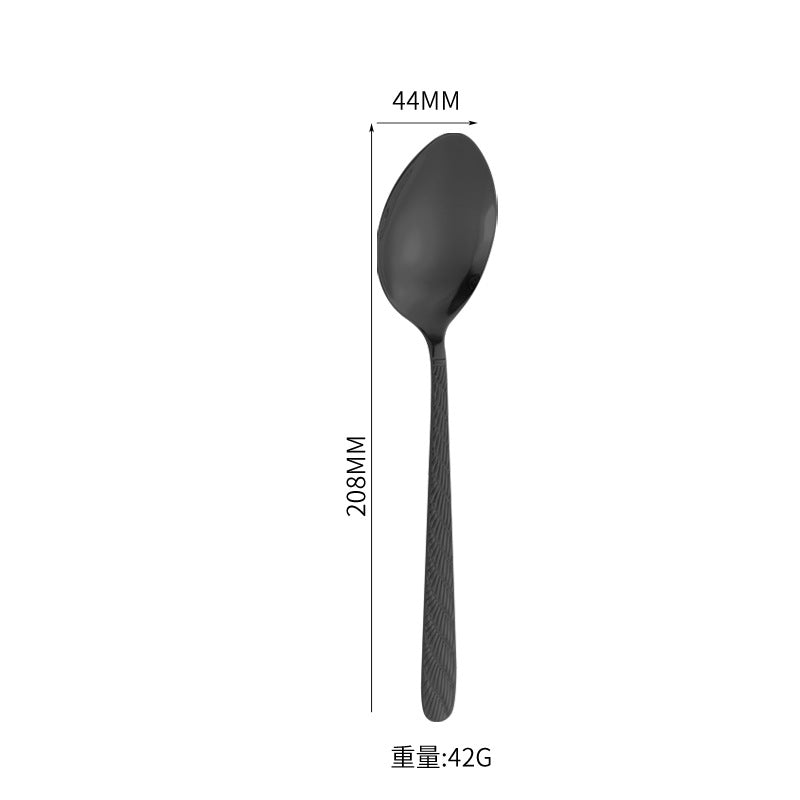 410Stainless Steel Tableware Hotel Restaurant Hemp Rope Pattern Knife Fork Spoon24Set of Western Steak Knives and Forks