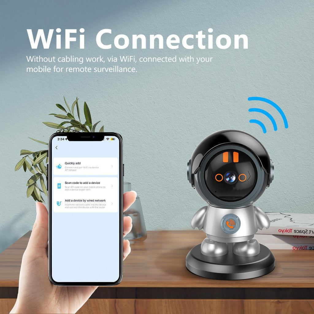 Indoor Robot Camera One-Click Call Wireless WiFi Home Robot Surveillance Camera Detection